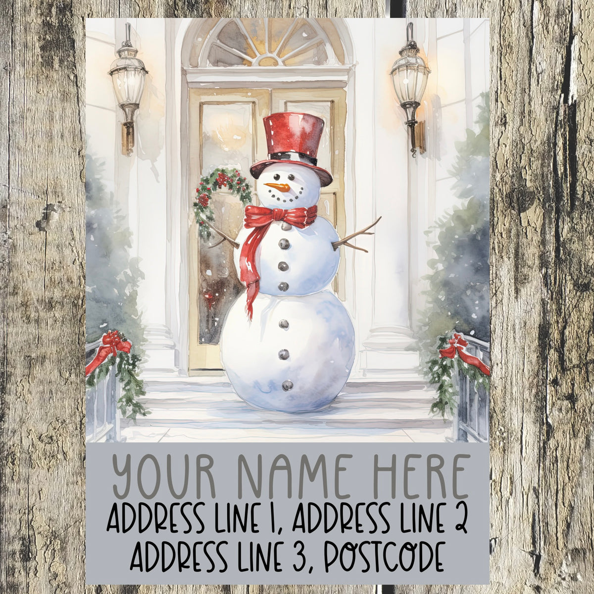 Snowman doorway Address Labels