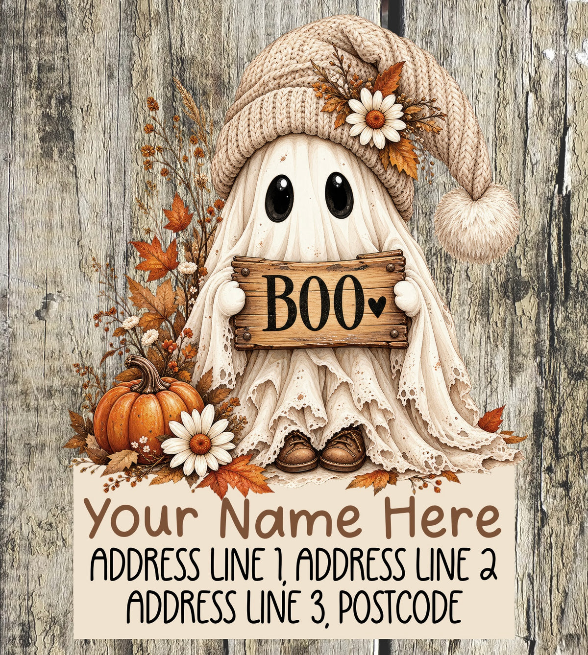 Boho ghost Address Labels