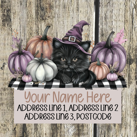 Cat Pumpkin Address Labels
