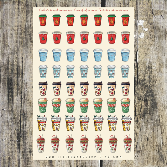 Christmas Coffee Stickers