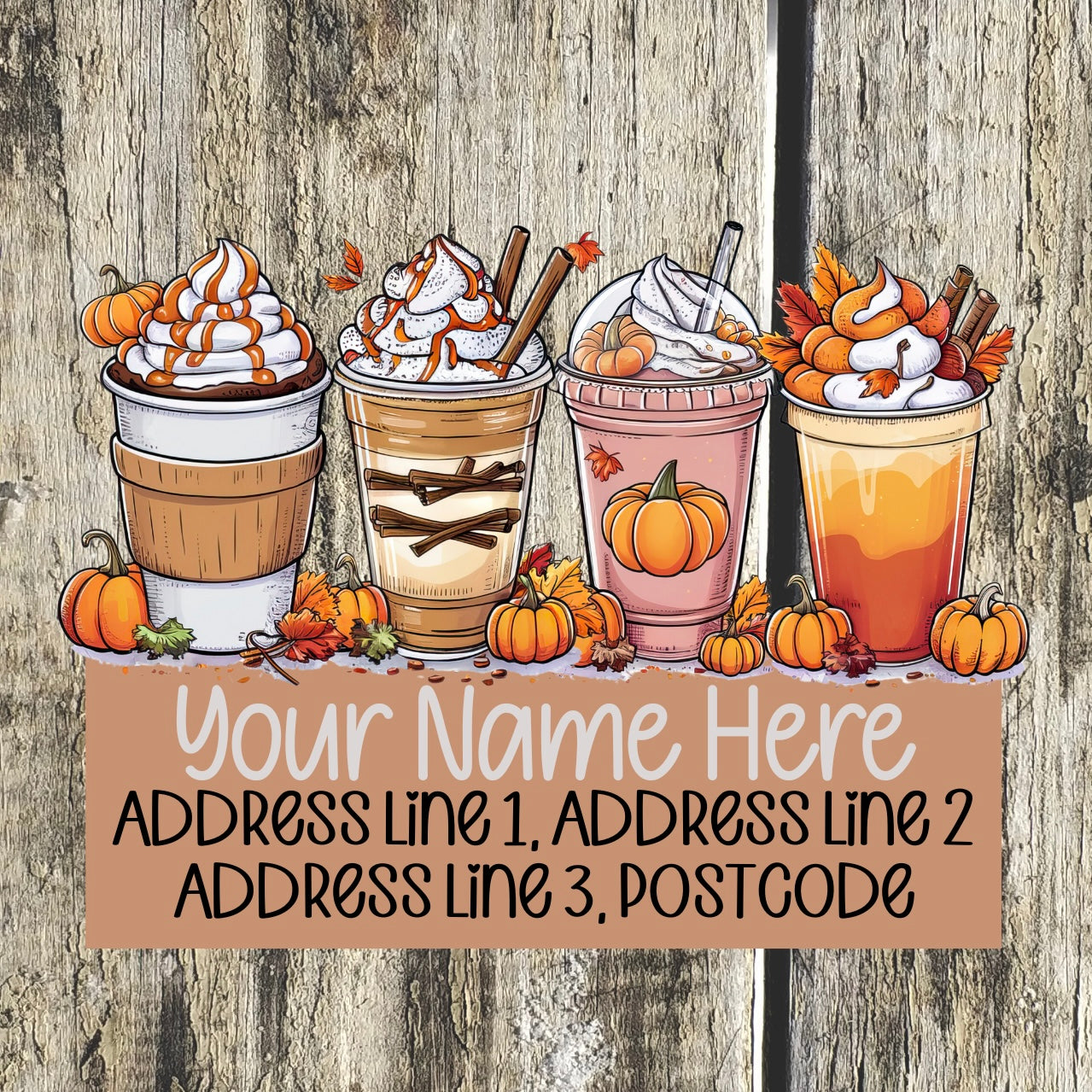 Pumpkin spiced latte Address Labels