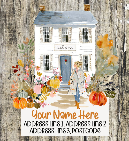 Autumnal Scene Address Labels