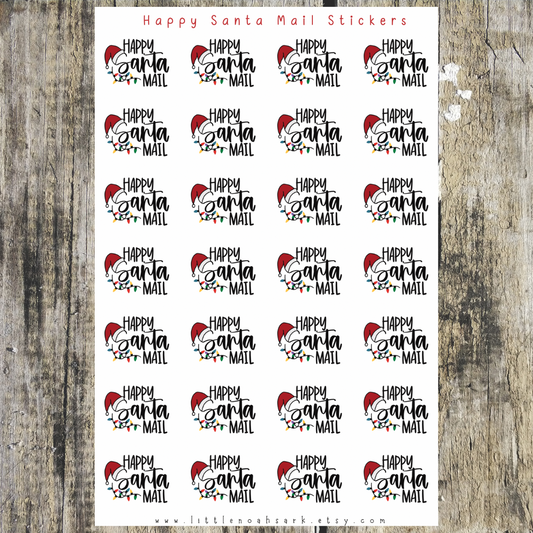 Happy Santa Mail Stickers