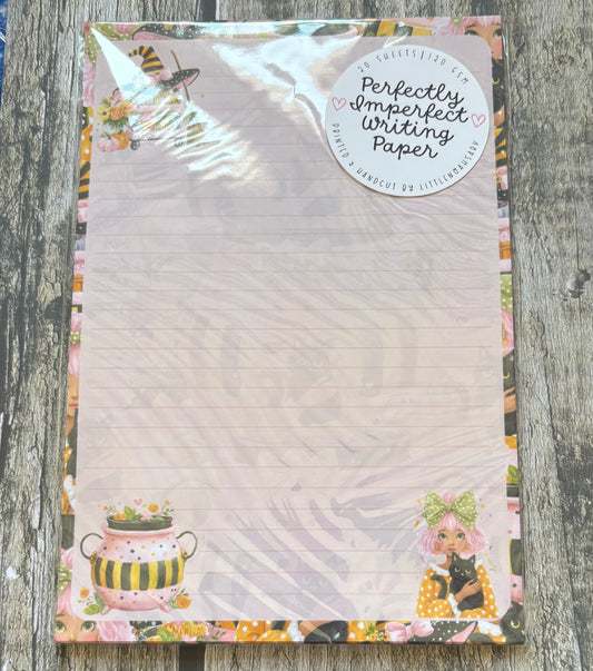 Floral witch perfectly imperfect writing paper