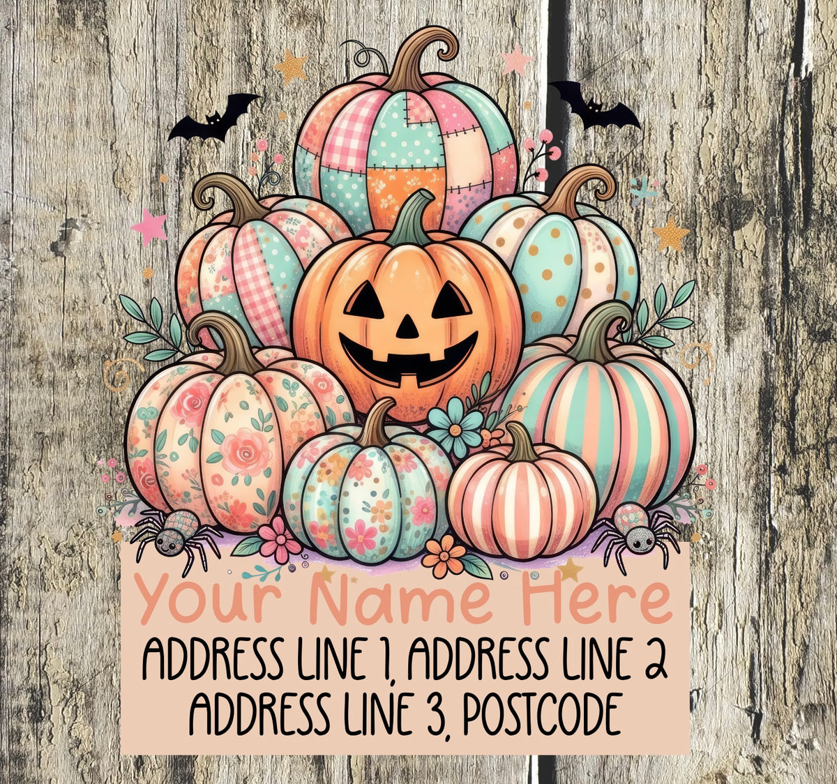 Pastel haunted house Address Labels