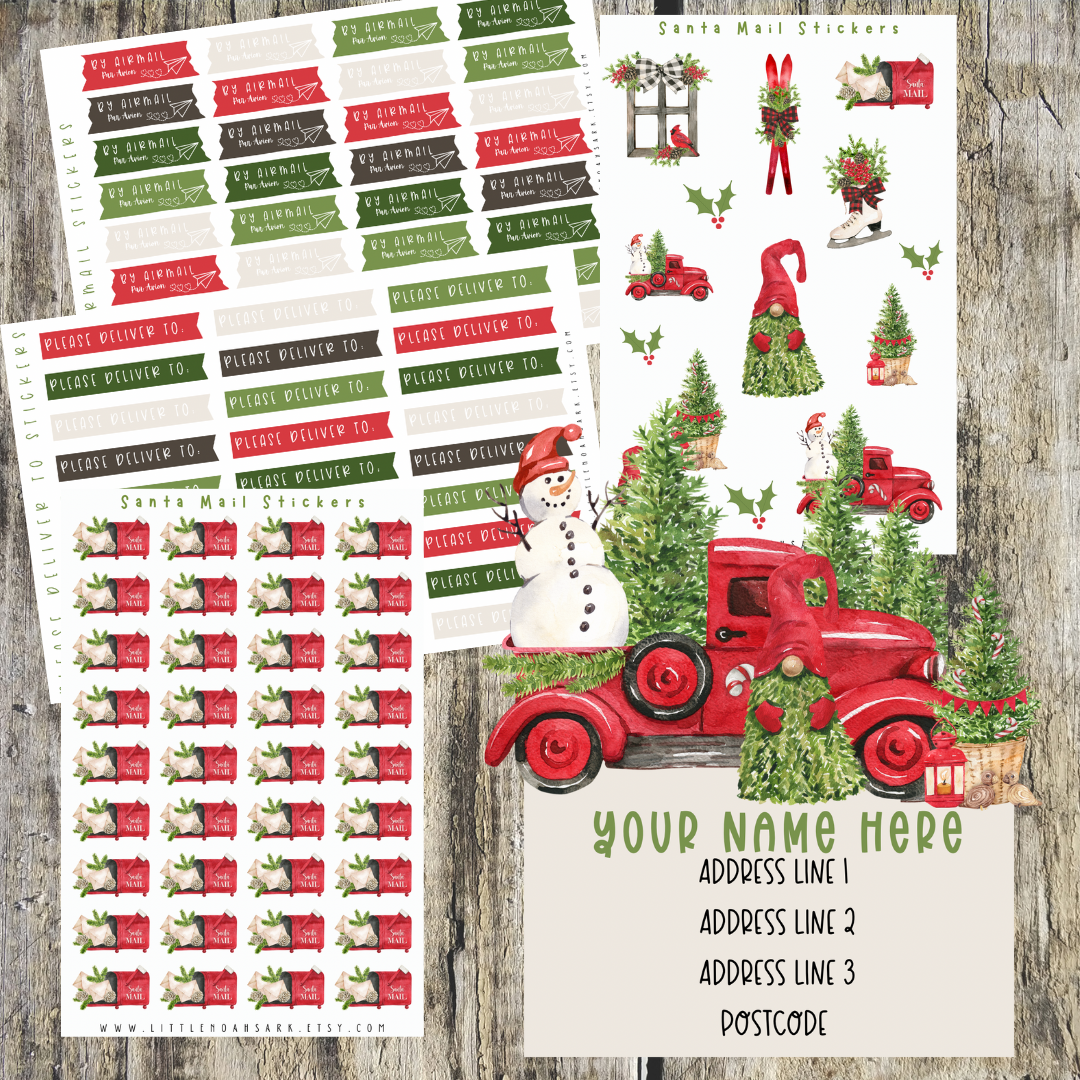 Red Santa label bundle