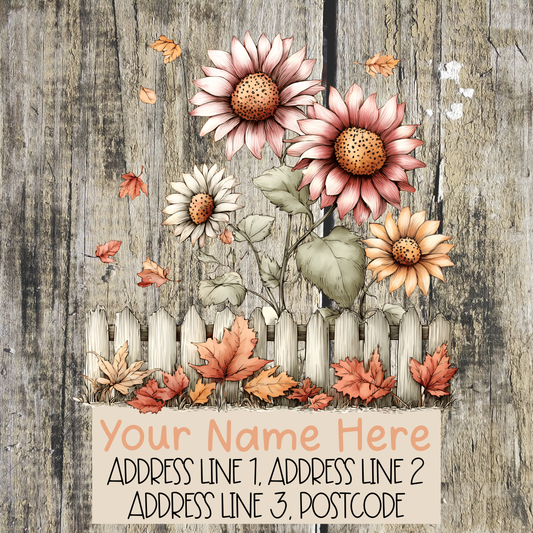 Pumpkin Autumn Fence Address Labels