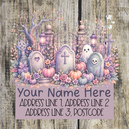 Pastel Halloween Address Labels