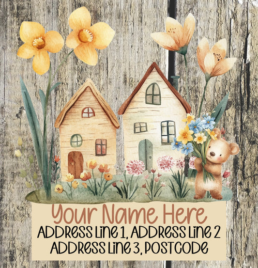 Spring Floral House Address Labels