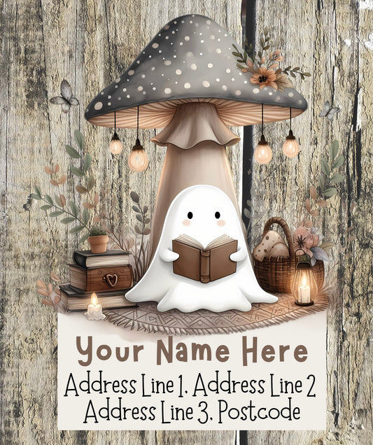 Boho Ghostly Pumpkin Address Labels