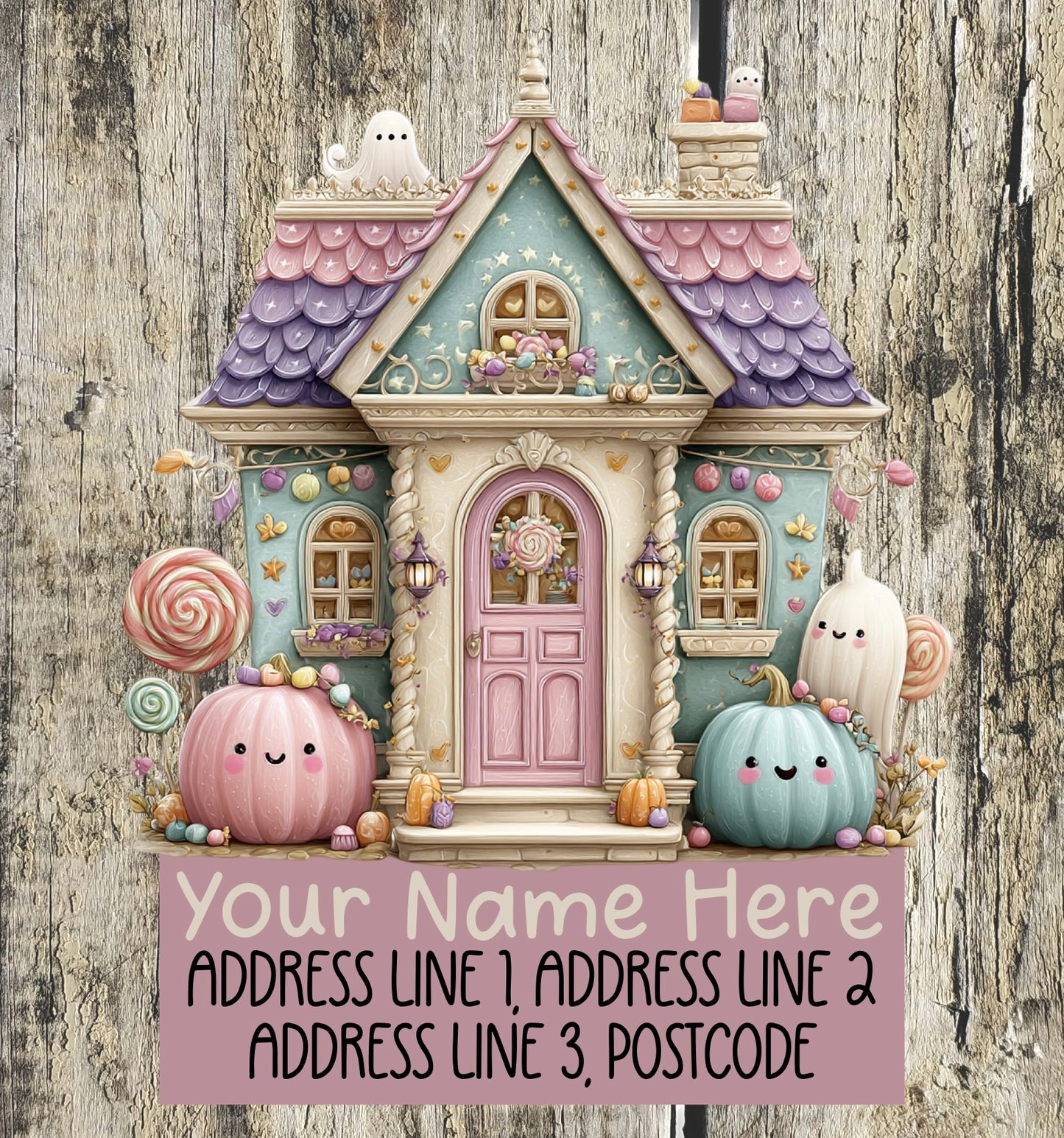 Pastel Halloween Address Labels