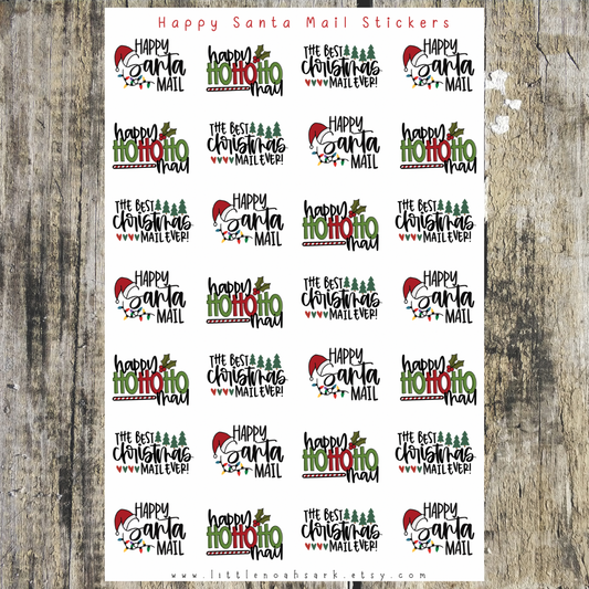 Happy Santa Mail Stickers