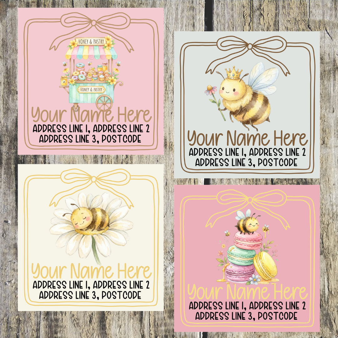 Bee Macaroon Mixed Address Labels
