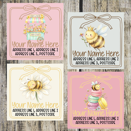 Bee Macaroon Mixed Address Labels