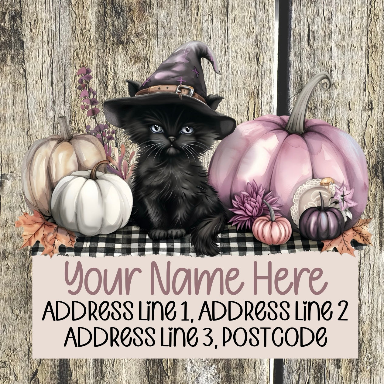 Cat Pumpkin Address Labels