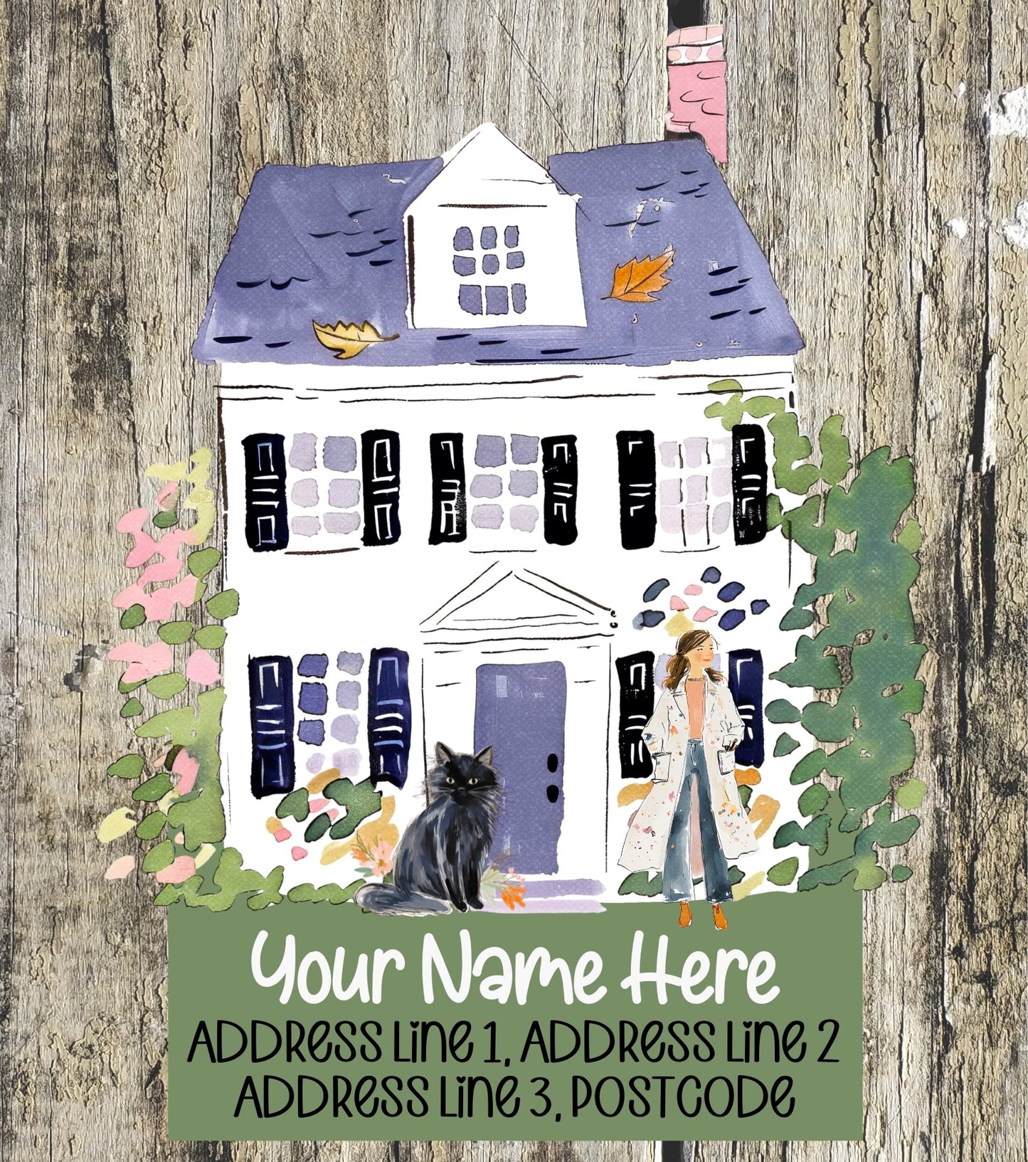 Autumnal Scene Address Labels