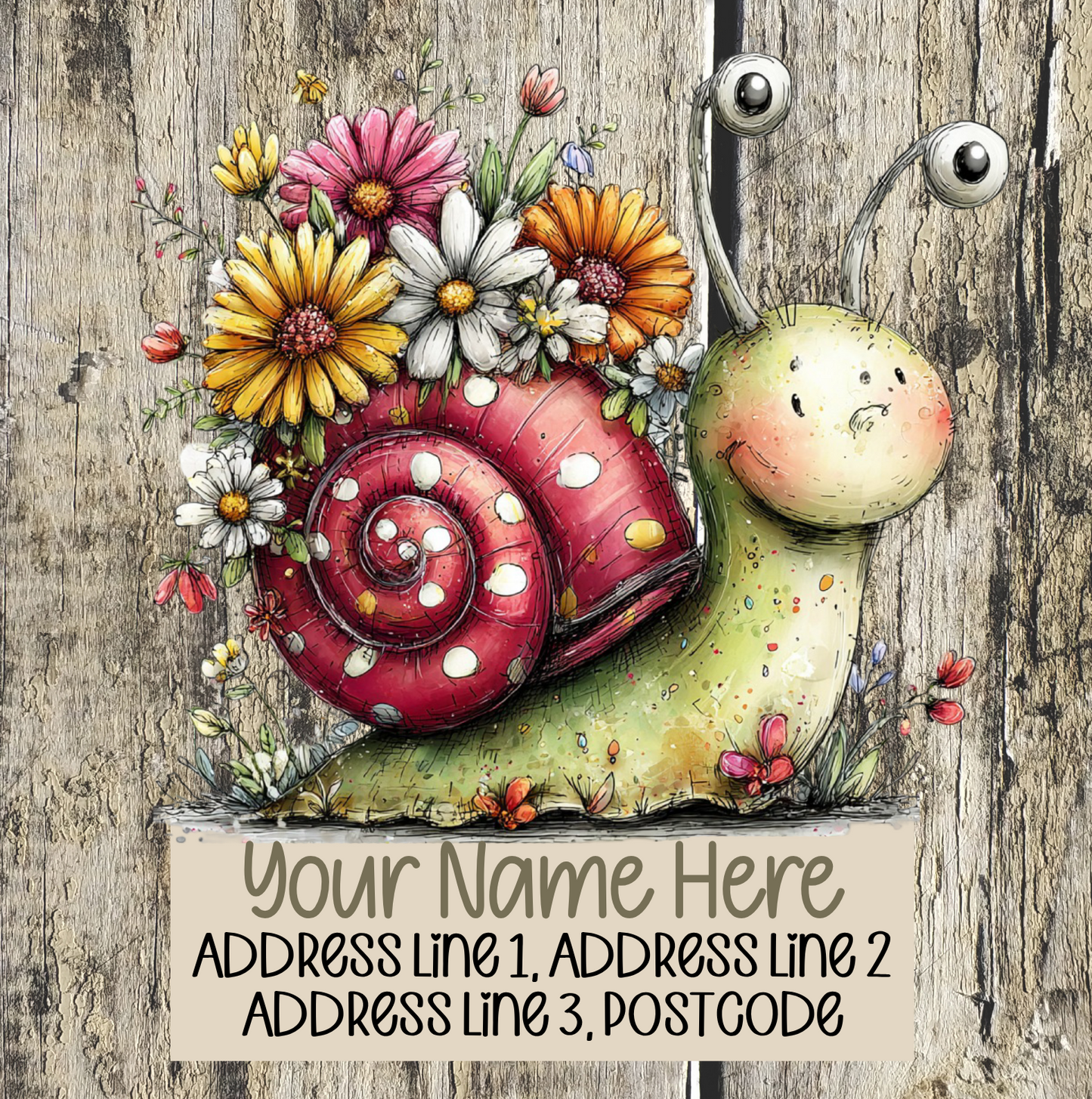 Summer Snail Address Labels