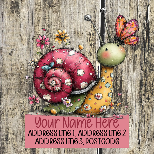 Summer Snail Address Labels