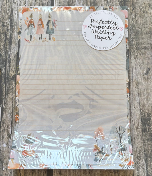Autumn walk perfectly imperfect writing paper