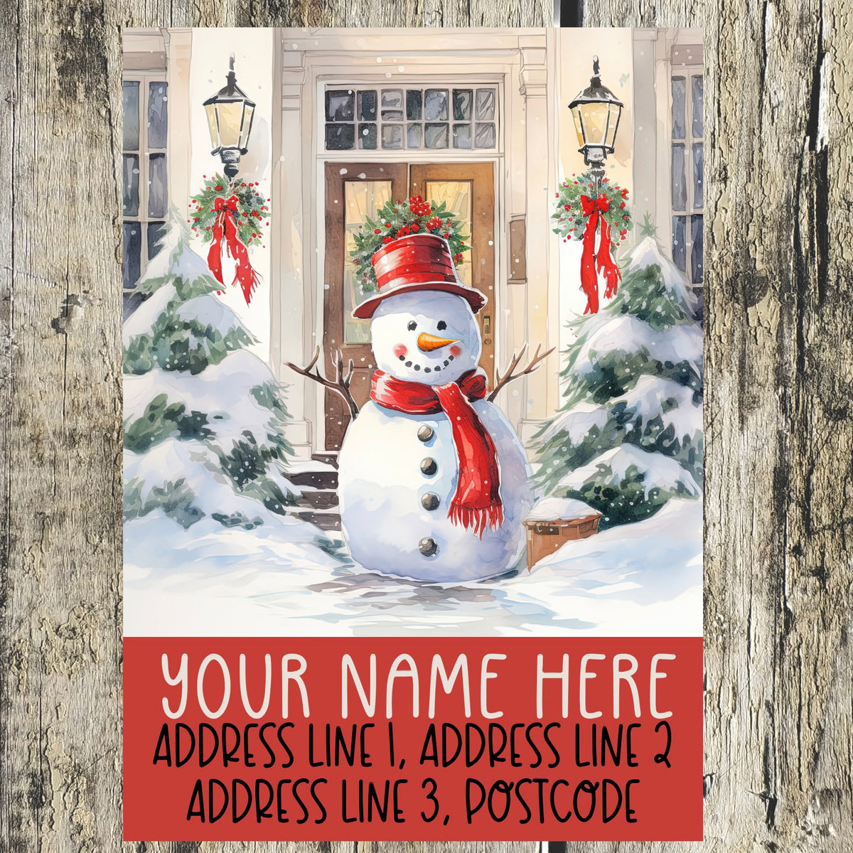 Snowman doorway Address Labels