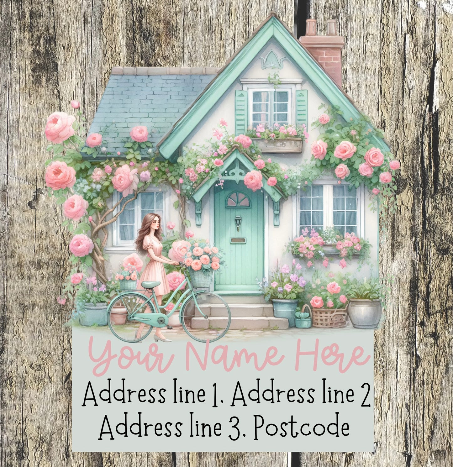 Turquoise Spring Address Labels