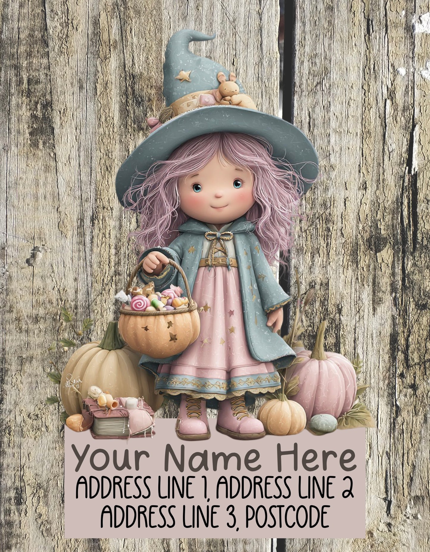 Pastel Halloween Address Labels