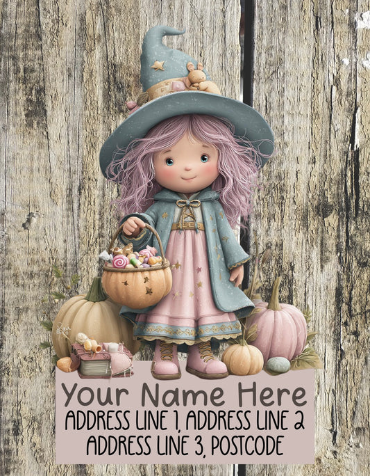 Pastel Halloween Address Labels