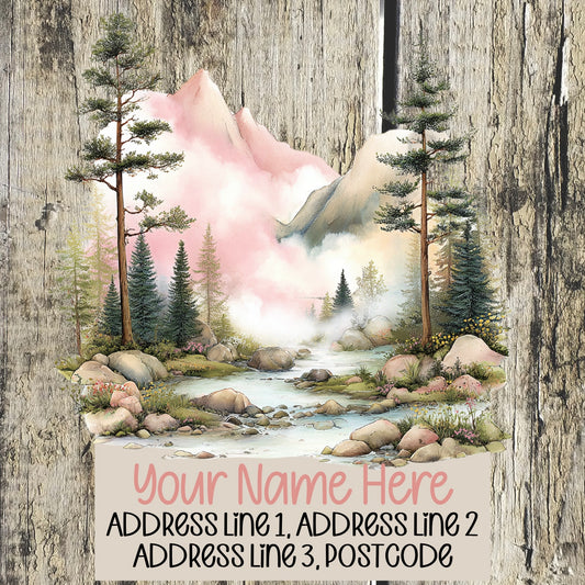Summer Mountain Scene Address Labels