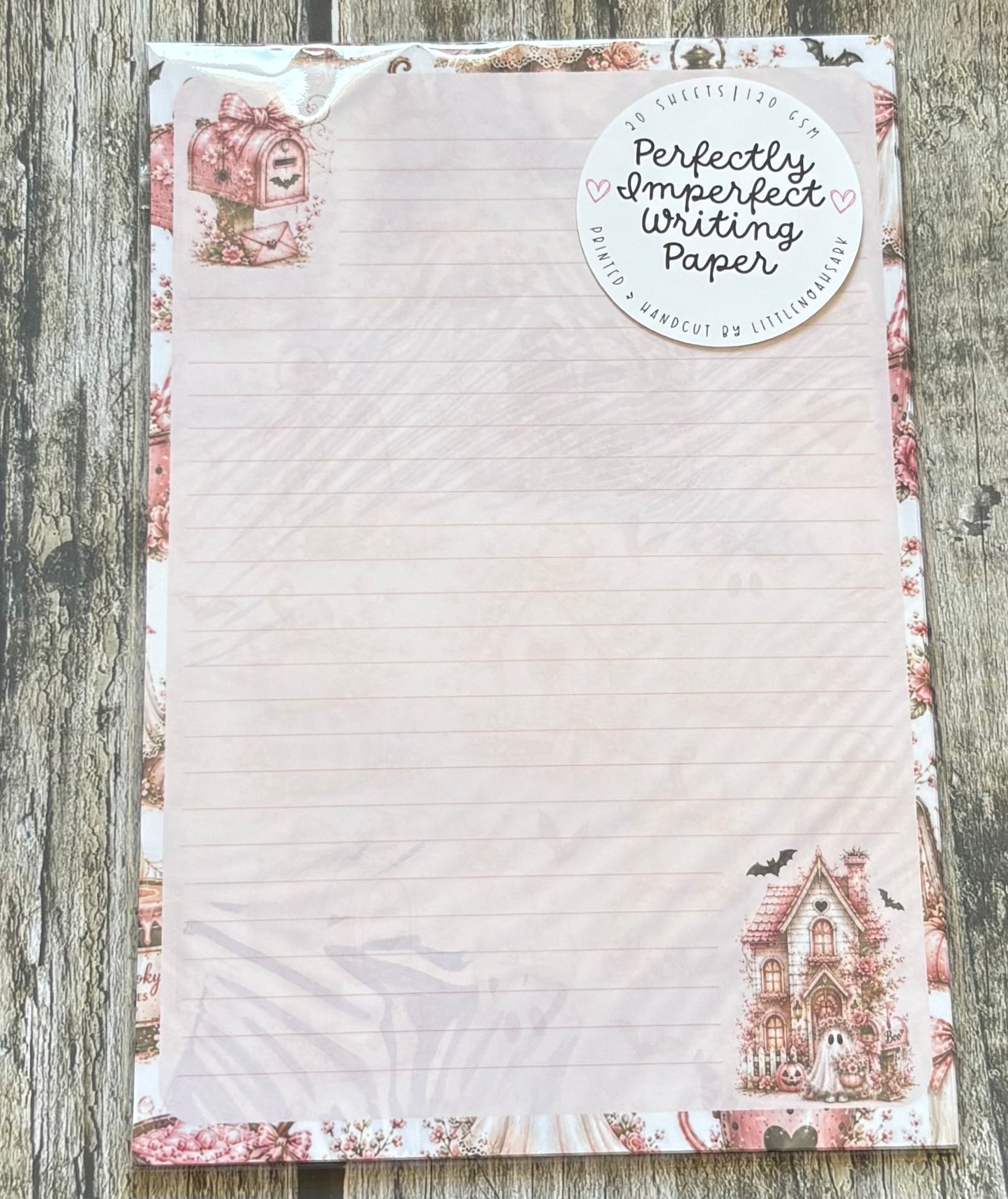 Pink spooky mail perfectly imperfect writing paper