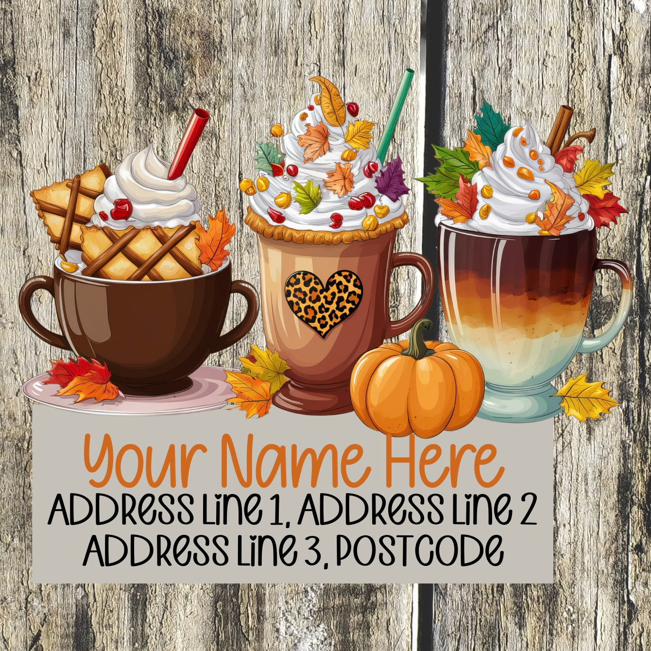 Pumpkin spiced latte Address Labels