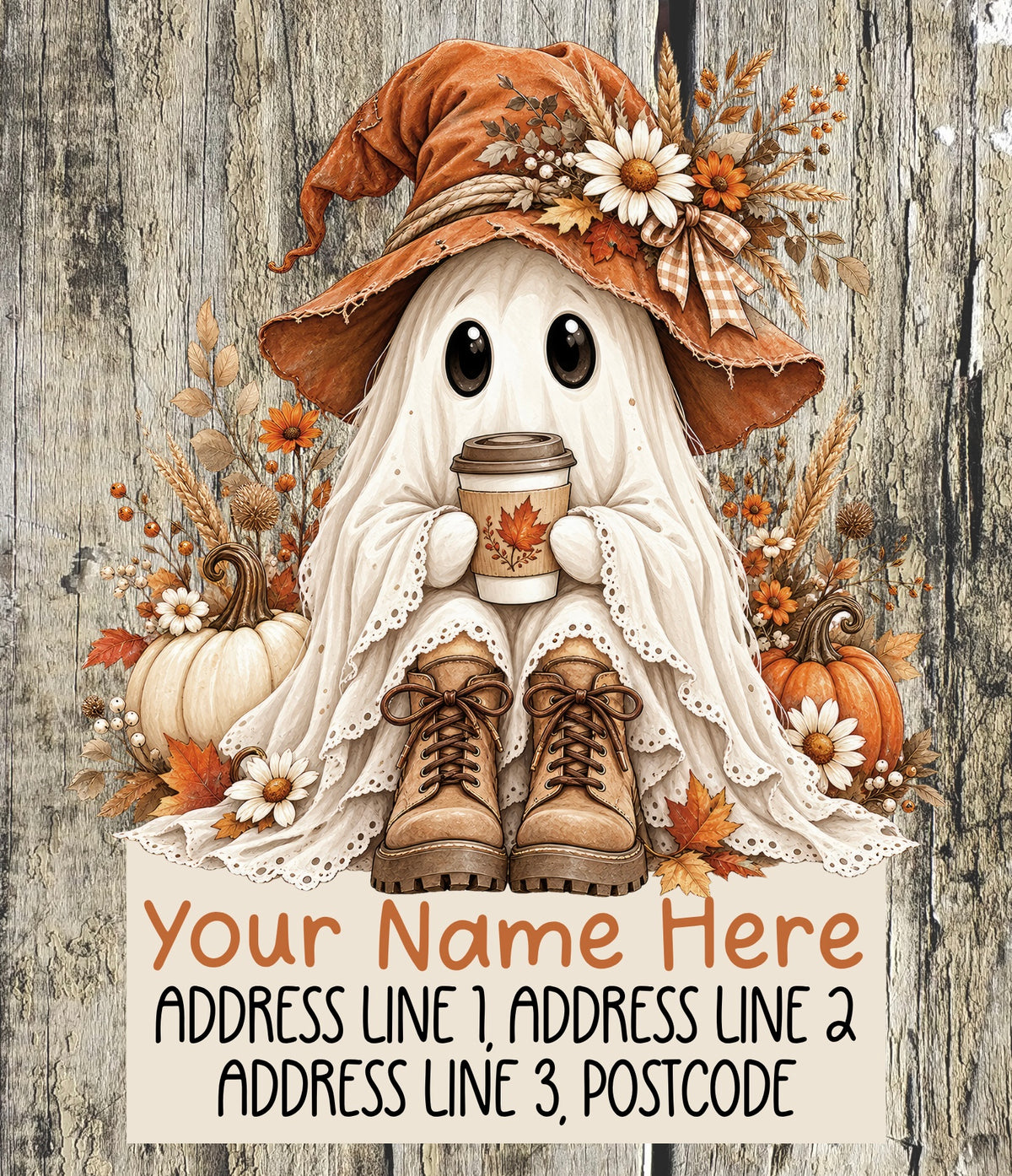 Boho ghost Address Labels