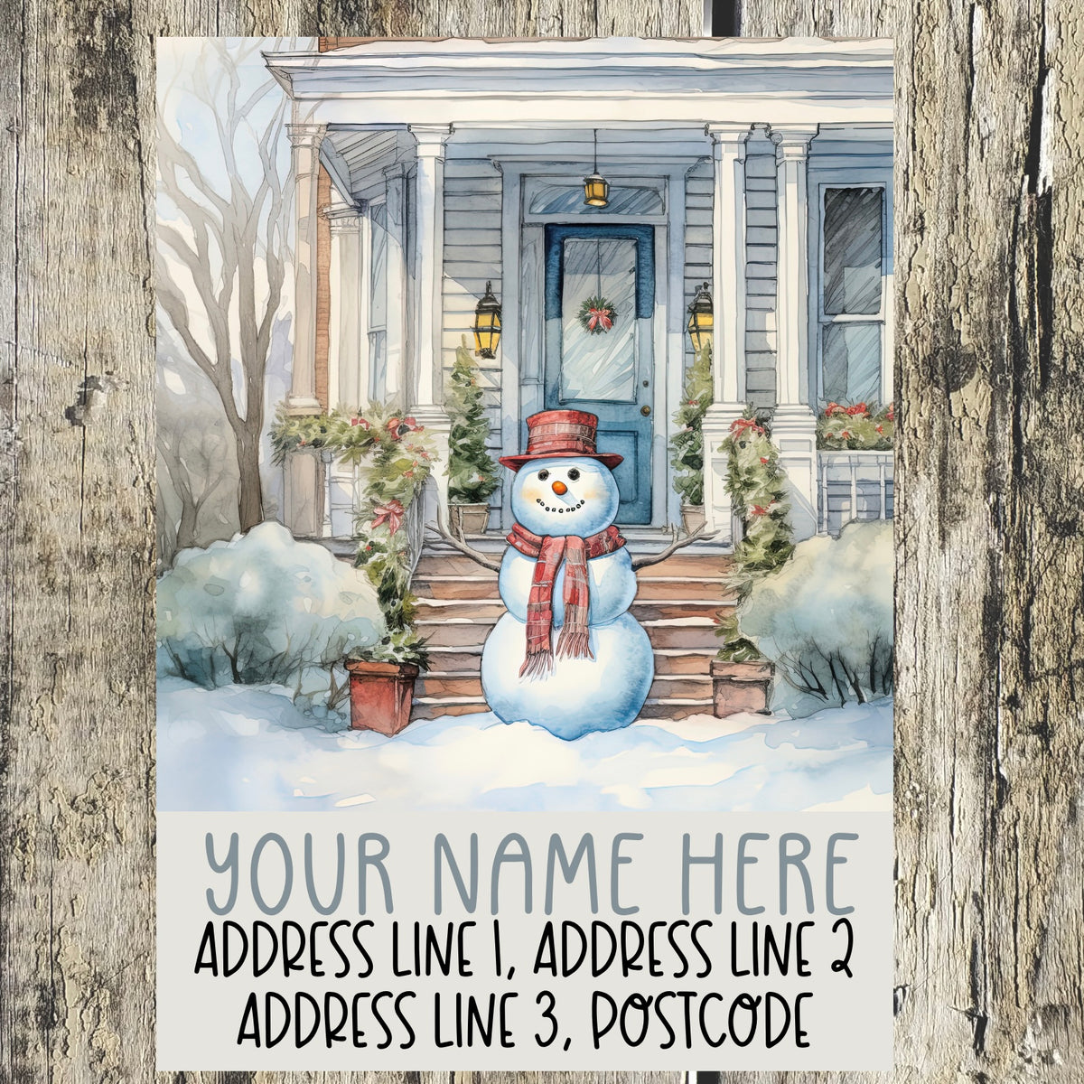 Snowman doorway Address Labels