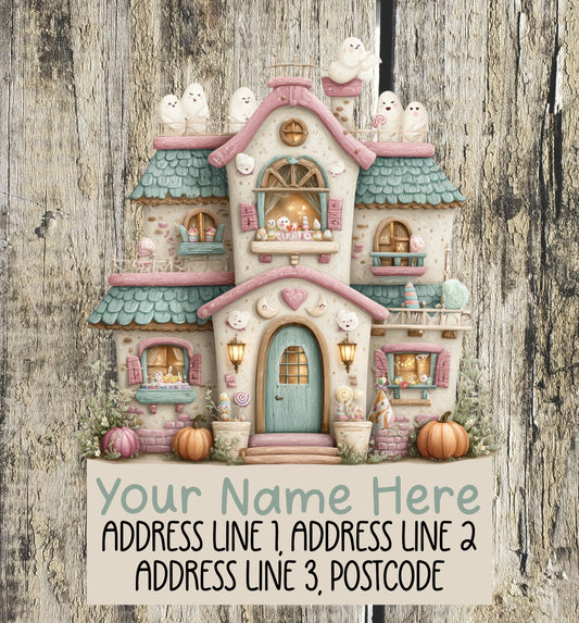 Pastel Halloween Address Labels
