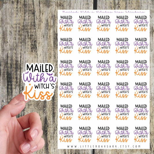 Mailed With A Witch’s Kiss Stickers