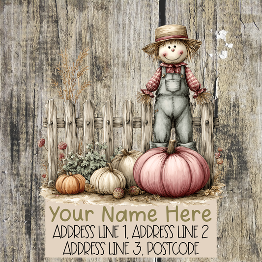 Pumpkin Autumn Fence Address Labels