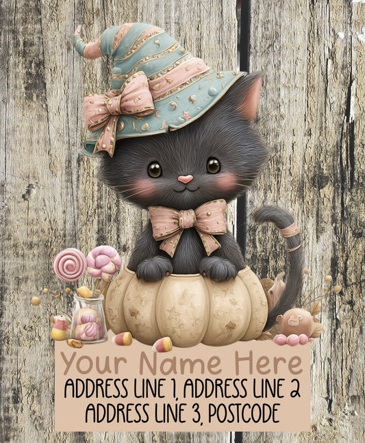 Pastel Halloween Address Labels