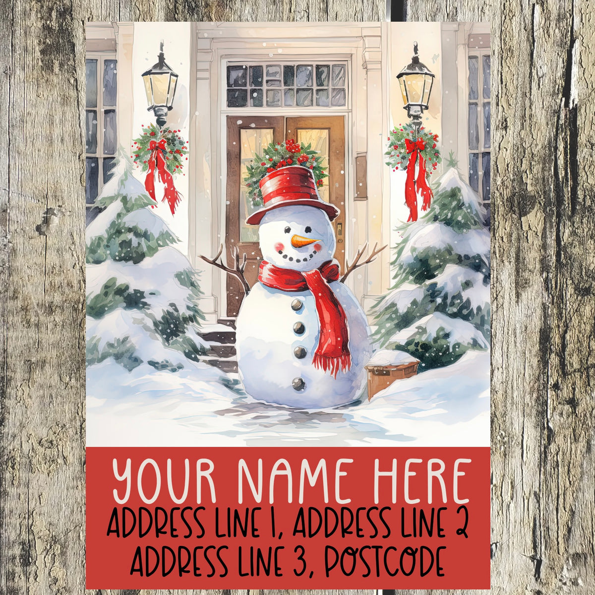 Snowman doorway Address Labels