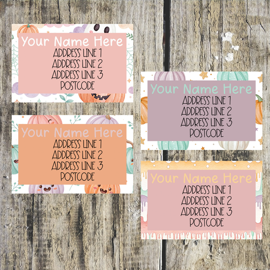 Pastel Pumpkin Mixed Address Labels