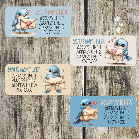 Blue Bird Address Labels