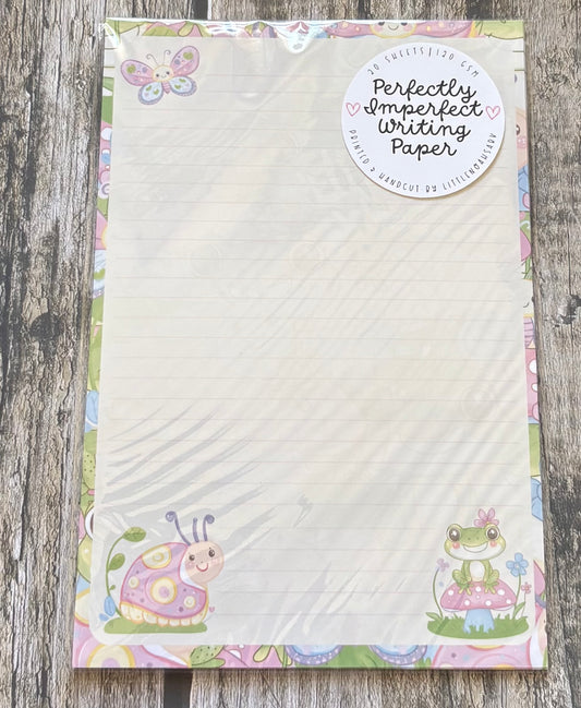 Kawaii frog perfectly imperfect writing paper