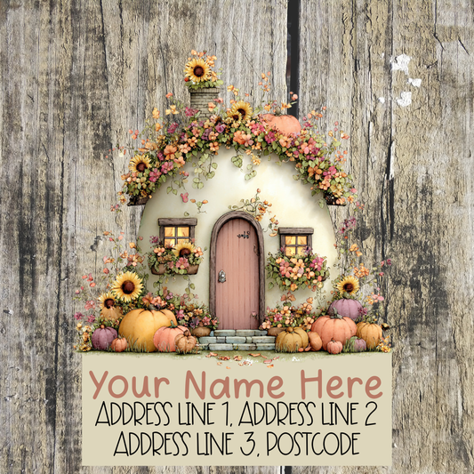 Sunflower Autumn House Address Labels