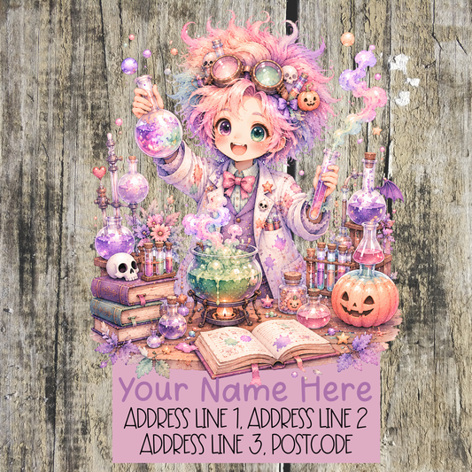 Pastel Halloween Address Labels