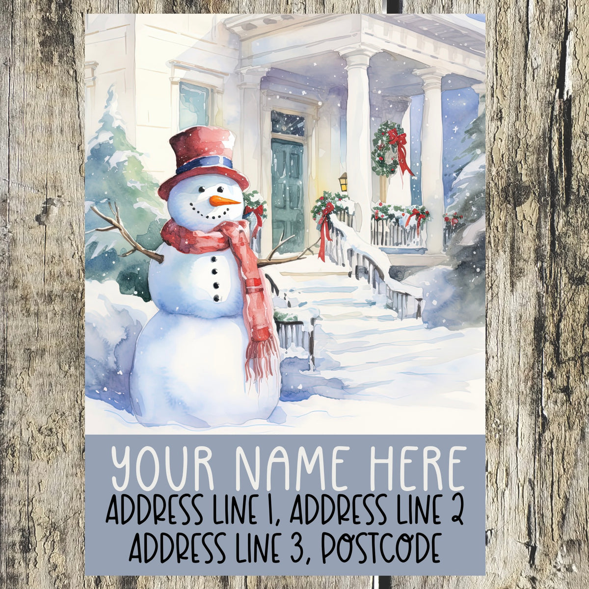 Snowman doorway Address Labels