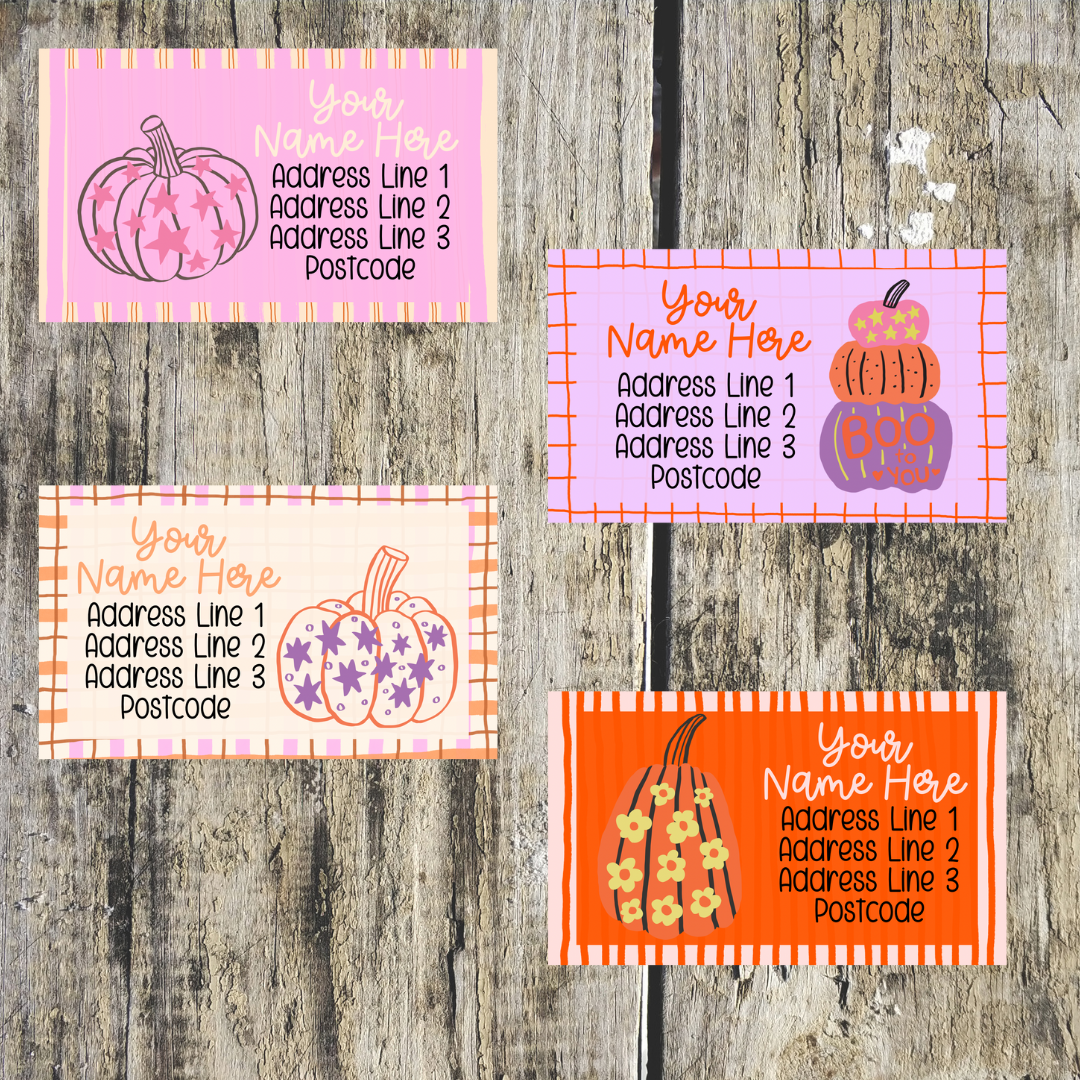 Patterned pumpkin Mixed Address Labels