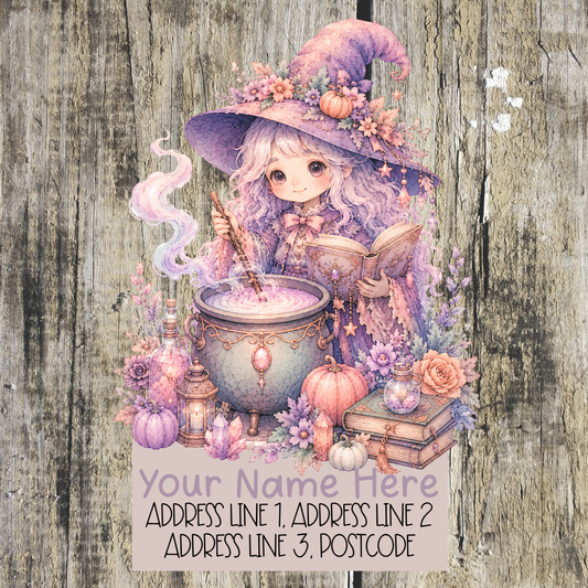 Pastel Halloween Address Labels