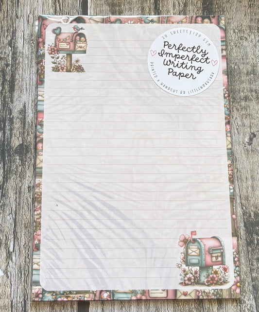 Bird mail box perfectly imperfect writing paper