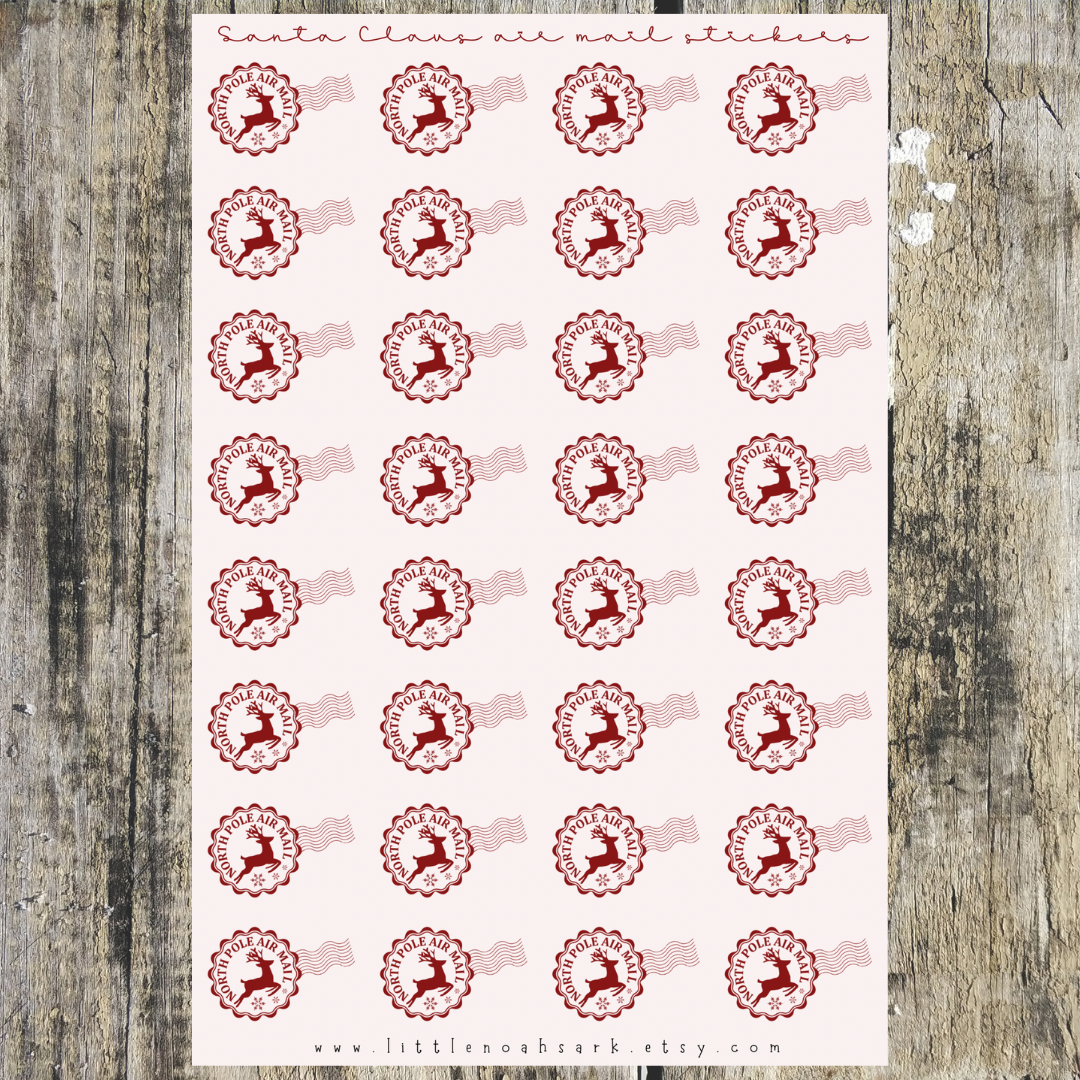 Santa Claus AirMail Stickers