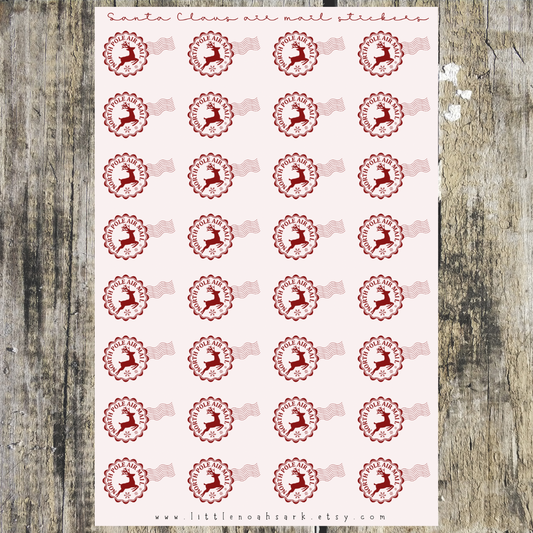 Santa Claus AirMail Stickers