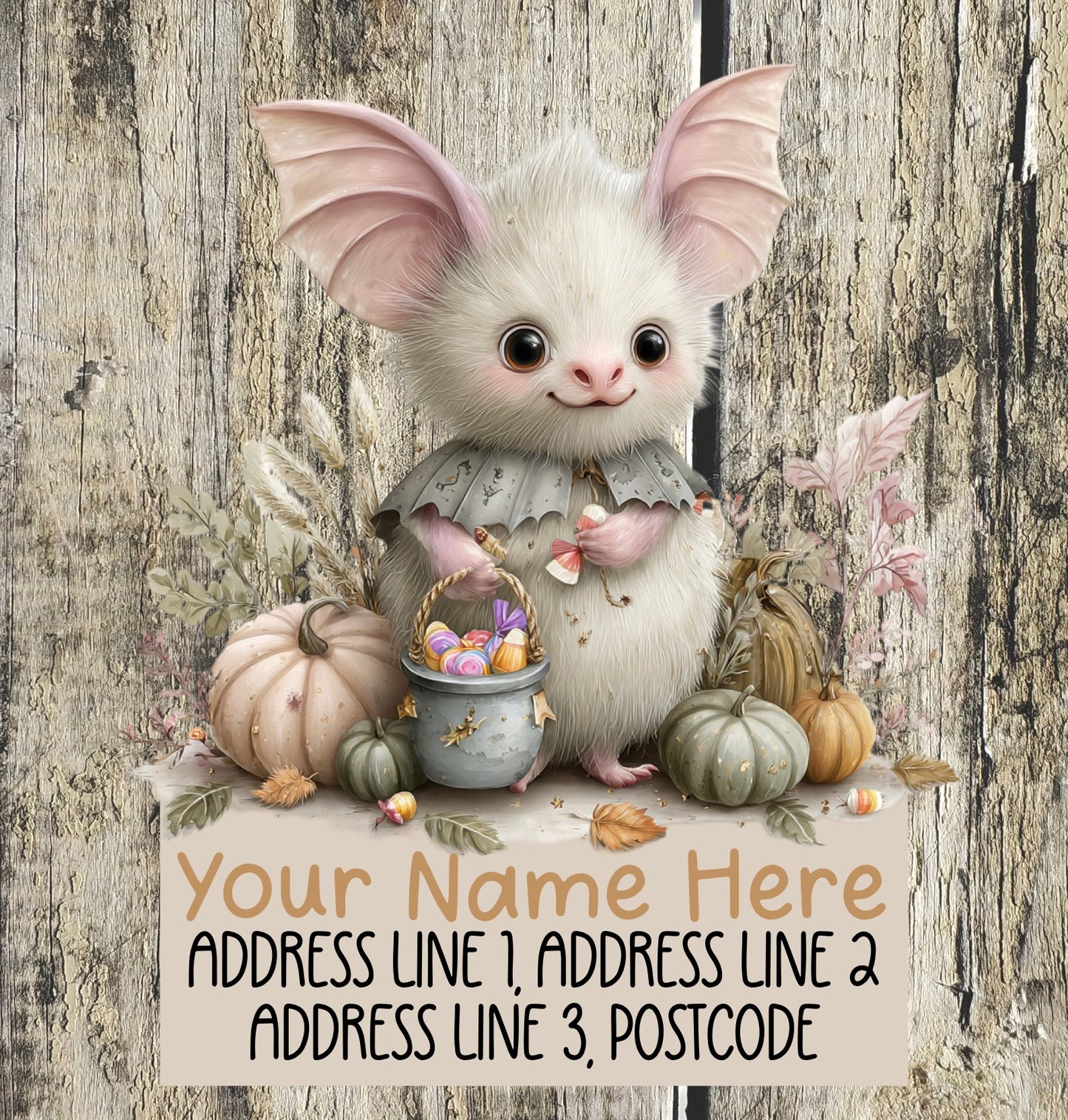 Pastel Halloween Address Labels