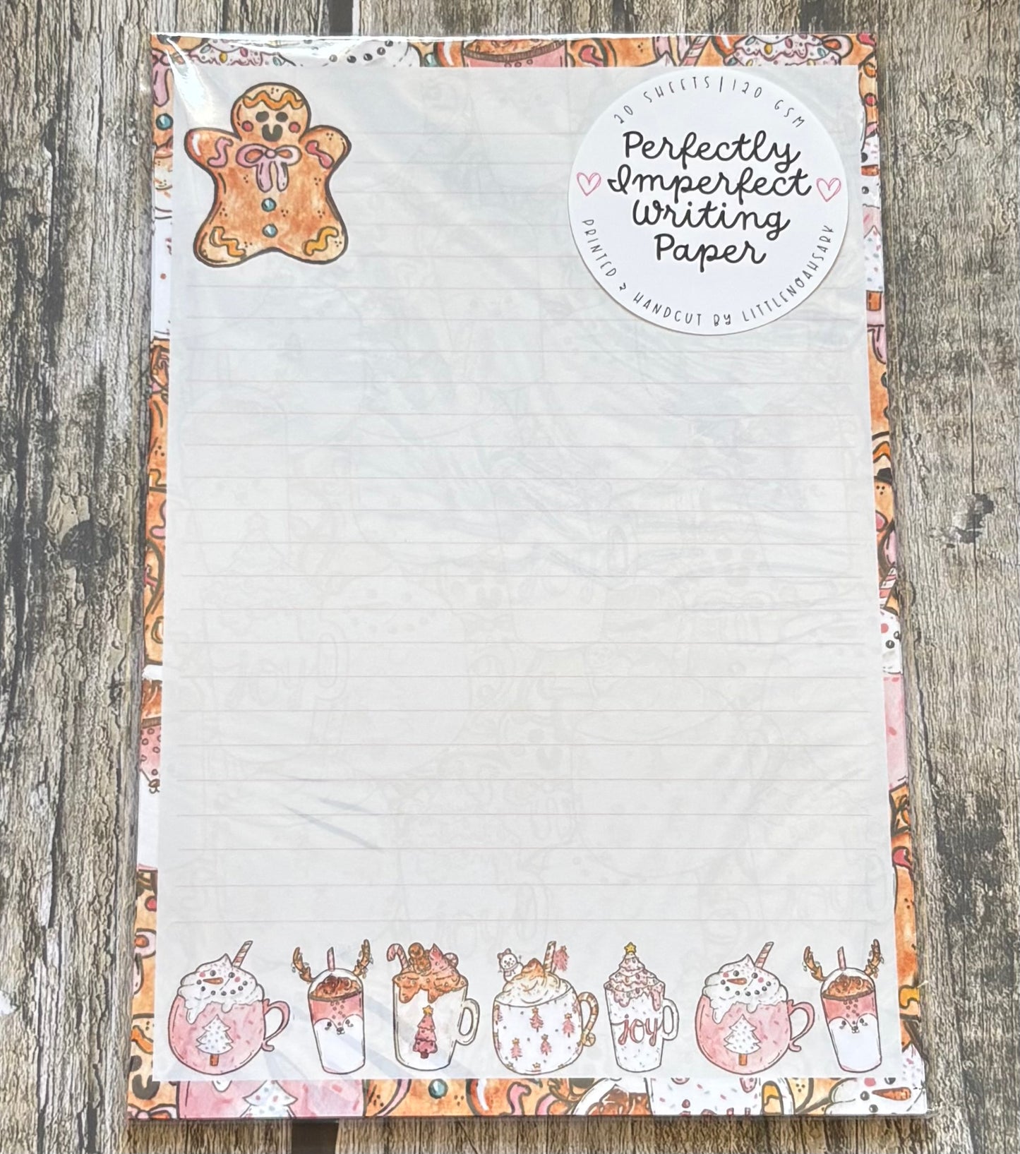Gingerbread coffee perfectly imperfect writing paper